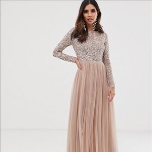 ASOS Maya Long sleeve bridesmaid dress